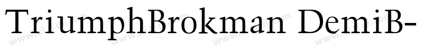 TriumphBrokman DemiB字体转换